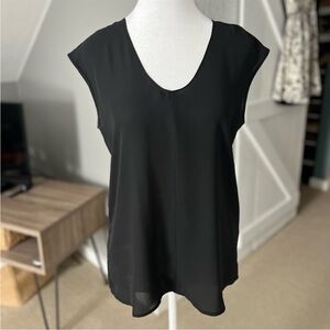 J. Crew Black Cap Sleeve Blouse Size 2